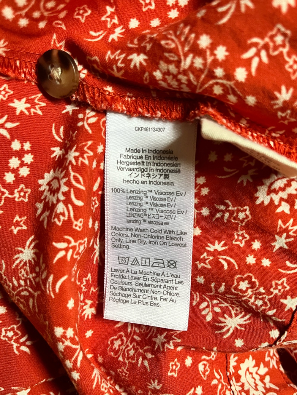 Madewell // Button-Front Piazza Floral Midi Dress in Fresh Chili - Picture 11 of 12
